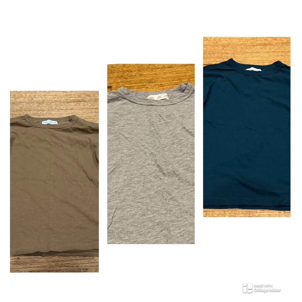 (3) boys Zara long sleeve shirts size 9